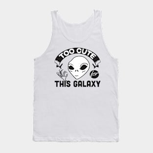 Too Cute For This Galaxy Tank Top